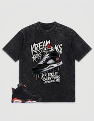 Washed T-shirt to Match Metallic Reimagined 5s - Kream Kicks Graphic