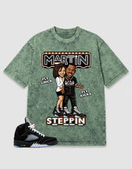 Washed T-shirt to Match Metallic Reimagined 5s - Martin Steppin Graphic