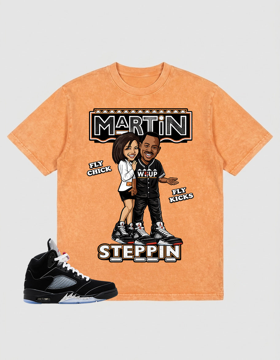 Washed T-shirt to Match Metallic Reimagined 5s - Martin Steppin Graphic