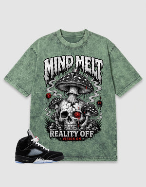 Washed T-shirt to Match Metallic Reimagined 5s - Mind Melt Graphic