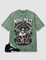 Washed T-shirt to Match Metallic Reimagined 5s - Mind Melt Graphic