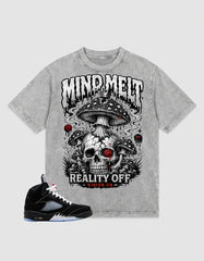 Washed T-shirt to Match Metallic Reimagined 5s - Mind Melt Graphic