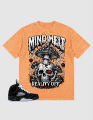 Washed T-shirt to Match Metallic Reimagined 5s - Mind Melt Graphic