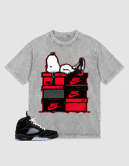 Washed T-shirt to Match Metallic Reimagined 5s - Nice Dream Graphic
