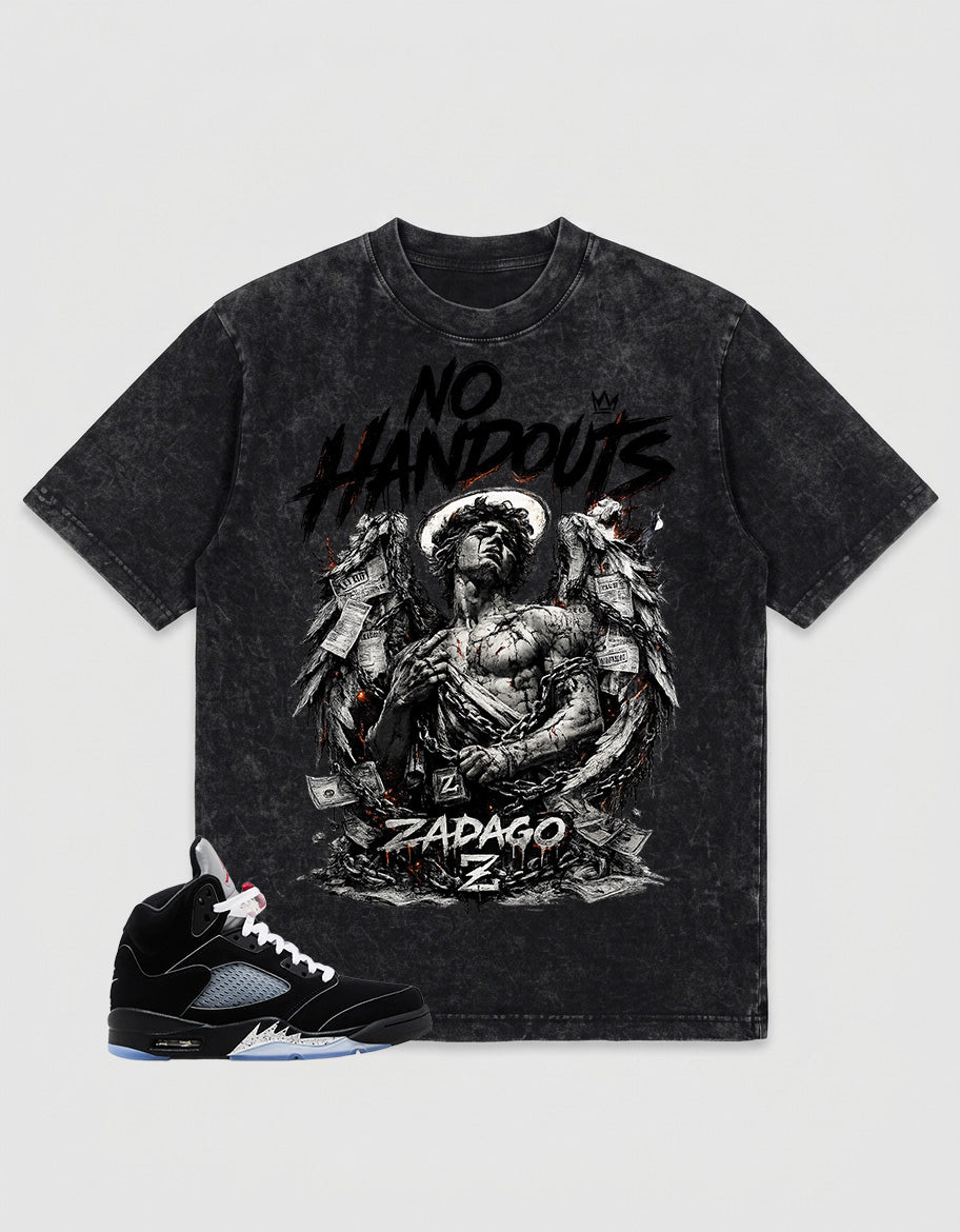 Washed T-shirt to Match Metallic Reimagined 5s - No Handouts Graphic