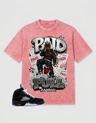 Washed T-shirt to Match Metallic Reimagined 5s - Paid In Full Graphic