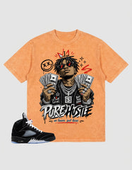 Washed T-shirt to Match Metallic Reimagined 5s - Pure Hustle Graphic