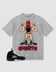 Washed T-shirt to Match Metallic Reimagined 5s - Runnin' The Street Graphic