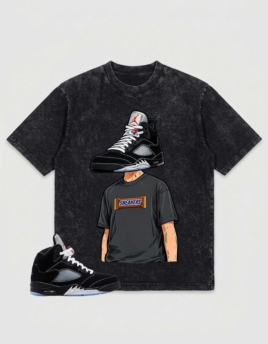 Washed T-shirt to Match Metallic Reimagined 5s - Sneakerhead Graphic
