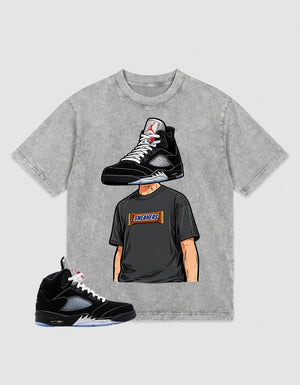 Washed T-shirt to Match Metallic Reimagined 5s - Sneakerhead Graphic