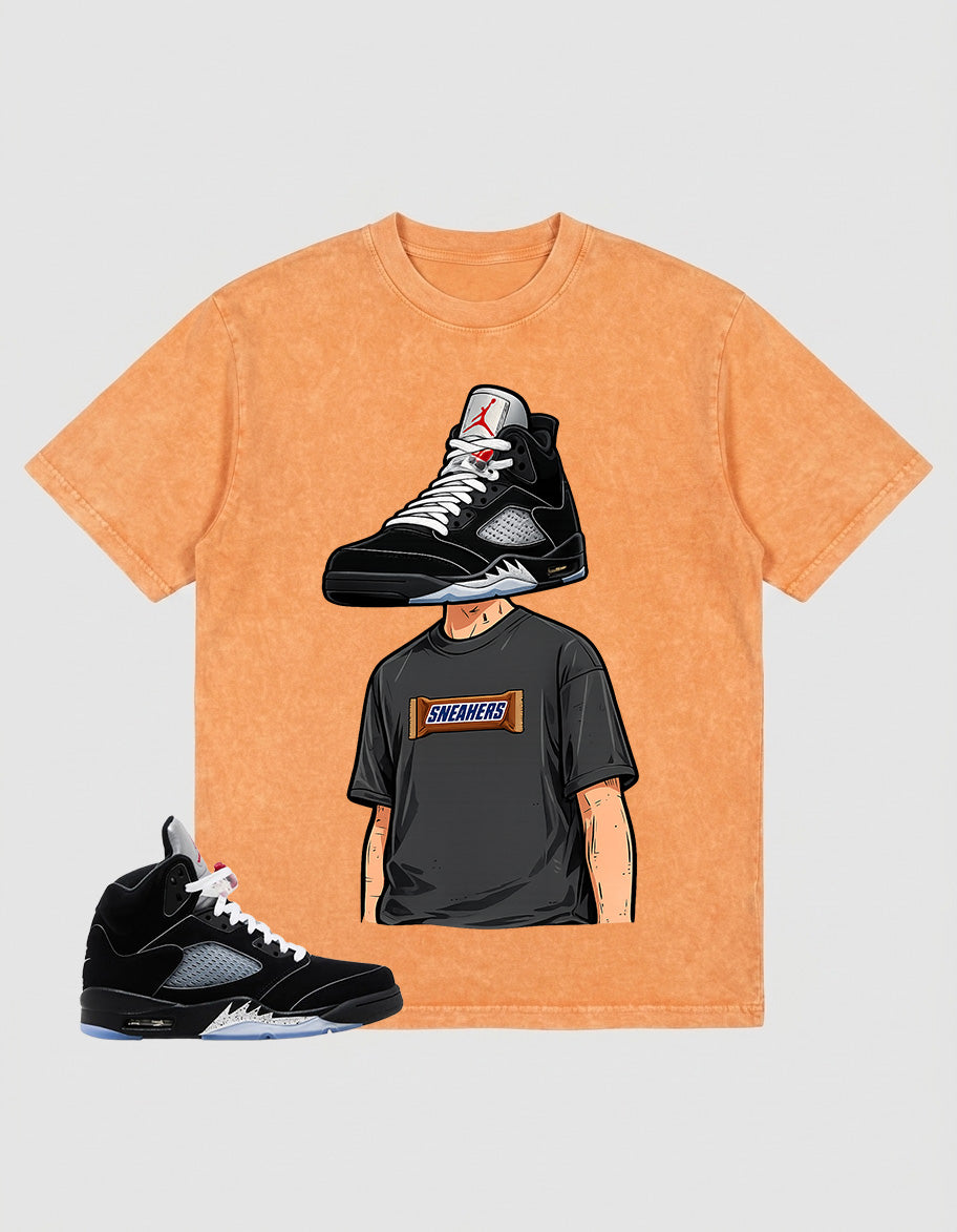 Washed T-shirt to Match Metallic Reimagined 5s - Sneakerhead Graphic