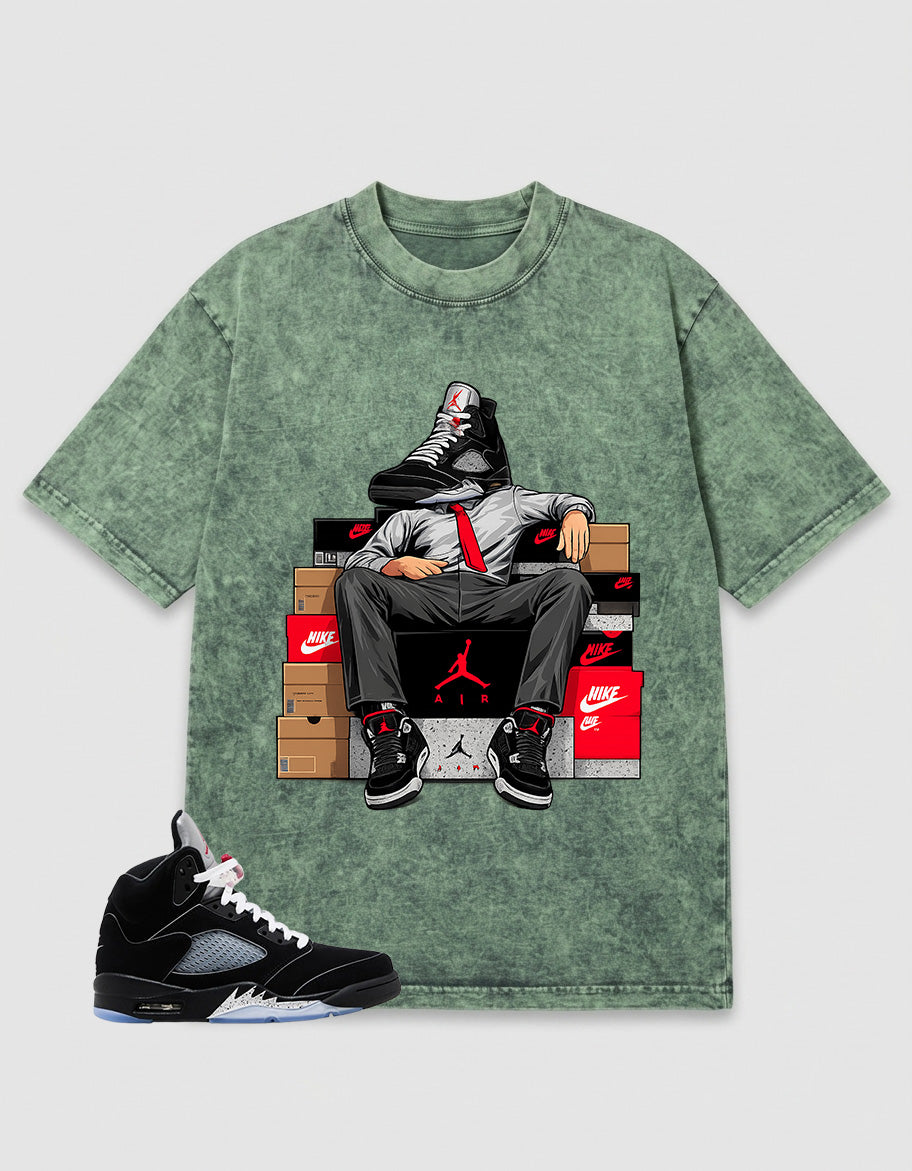 Washed T-shirt to Match Metallic Reimagined 5s - Sole Boss Graphic
