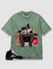 Washed T-shirt to Match Metallic Reimagined 5s - Sole Boss Graphic