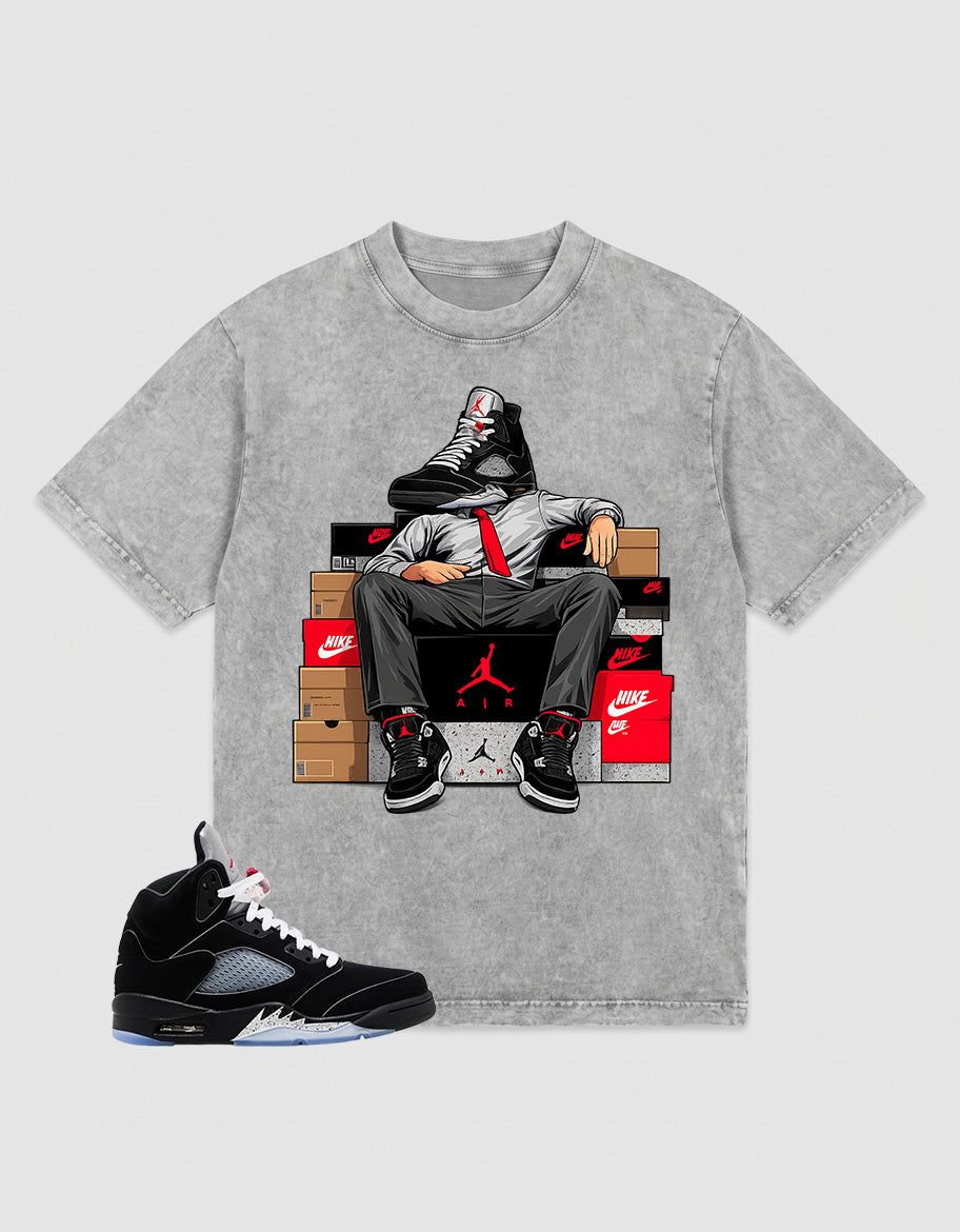 Washed T-shirt to Match Metallic Reimagined 5s - Sole Boss Graphic
