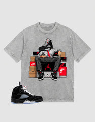 Washed T-shirt to Match Metallic Reimagined 5s - Sole Boss Graphic