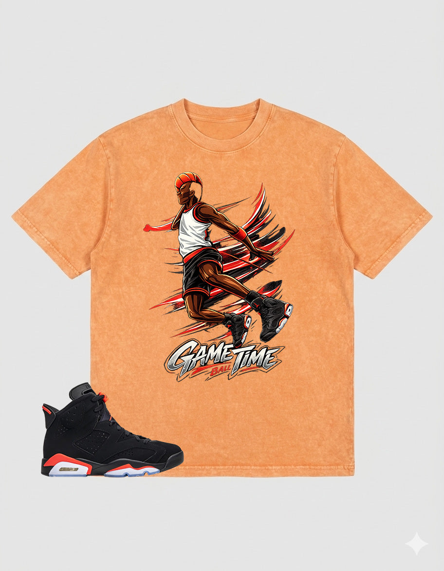 Washed Tee to MatchAir Jordan 6 Infrared | Air Baller Shirt | Zadago