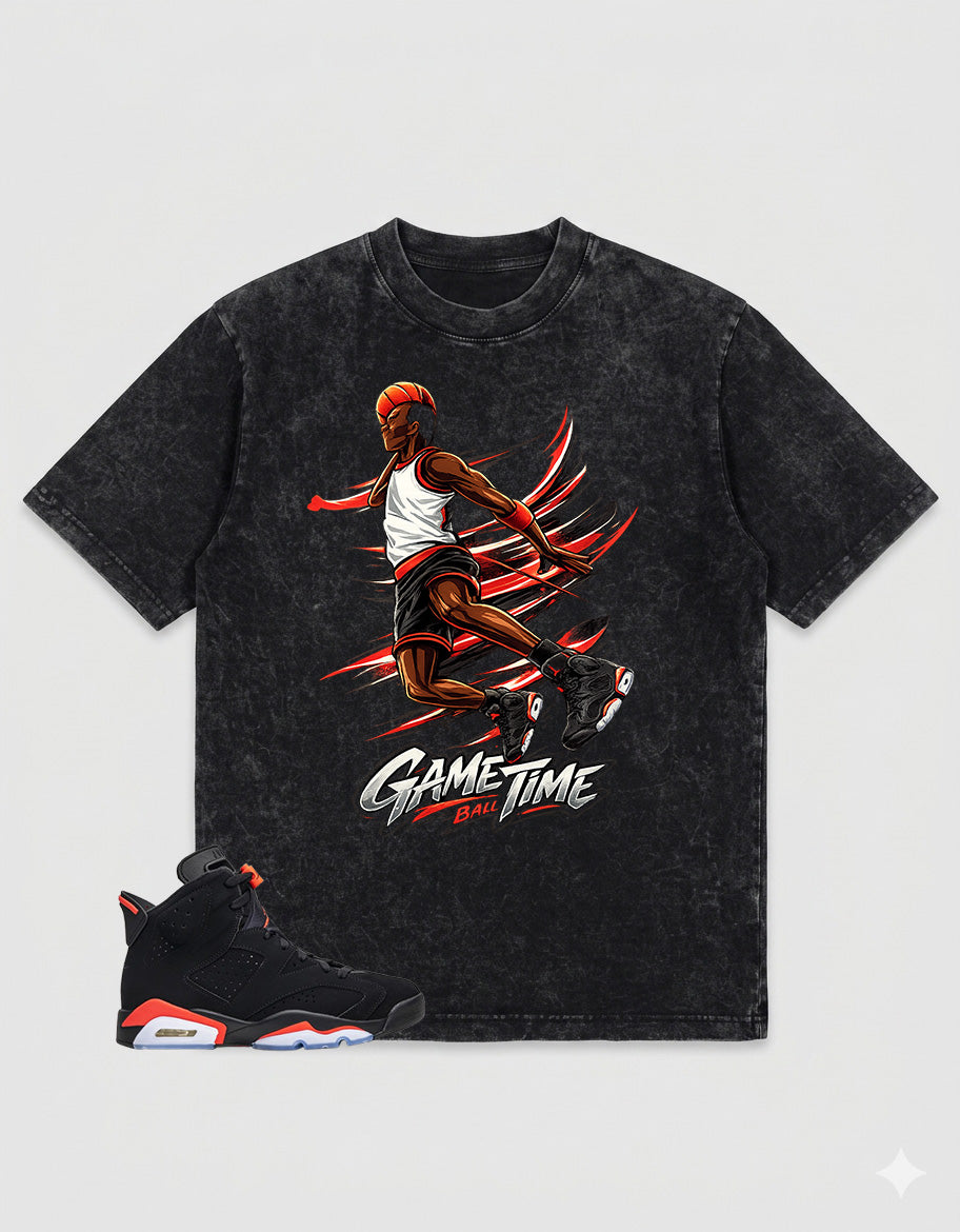 Washed Tee to MatchAir Jordan 6 Infrared | Air Baller Shirt | Zadago