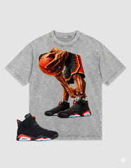 Washed Tee to MatchAir Jordan 6 Infrared | Basketball Game Shirt | Zadago