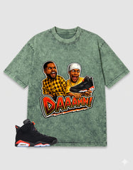 Washed Tee to MatchAir Jordan 6 Infrared | Daaamn Sneaker Shirt | Zadago