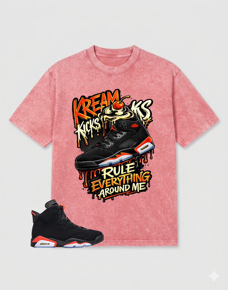 Washed Tee to MatchAir Jordan 6 Infrared | Kream Kicks Shirt | Zadago