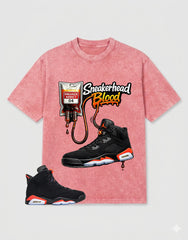 Washed Tee to MatchAir Jordan 6 Infrared | Sneakerhead Blood Shirt | Zadago