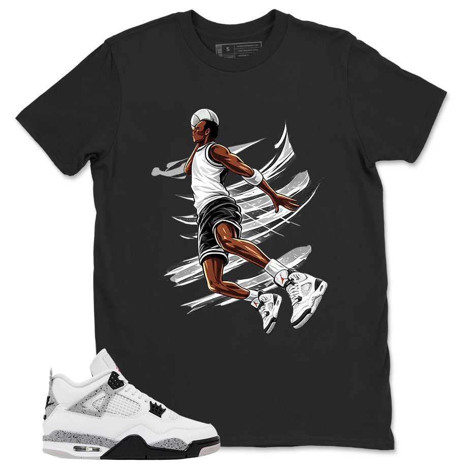 White Cement 4s Zadago Shirt Air Ball Graphic