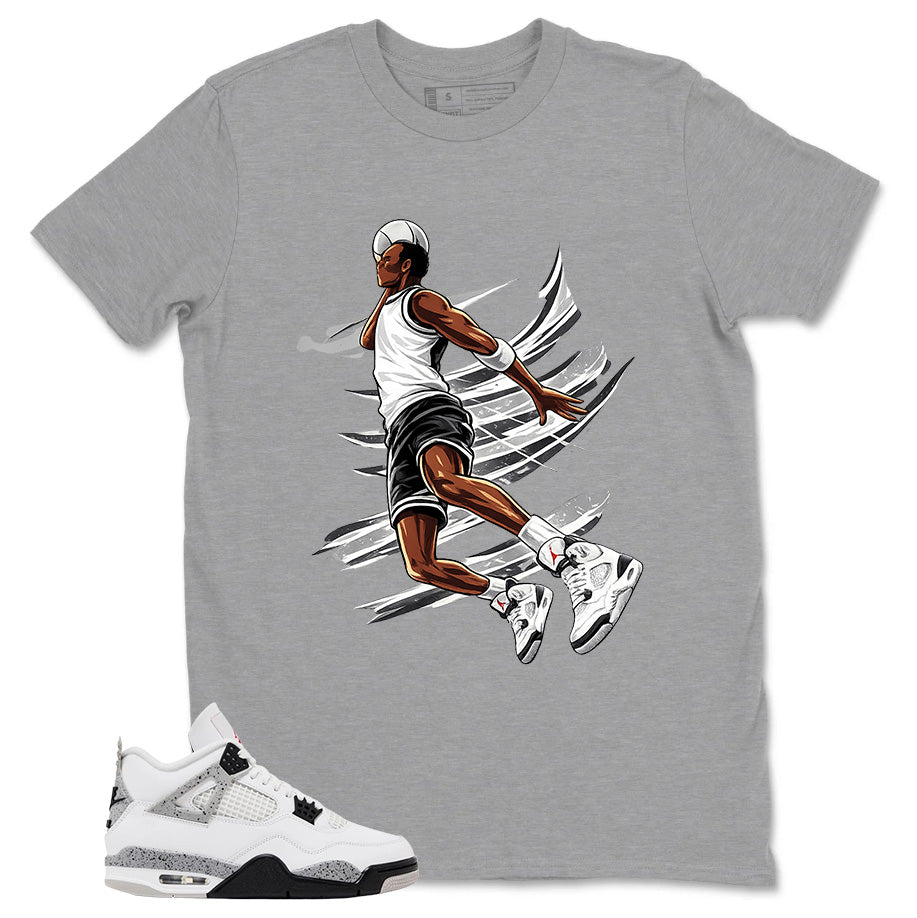 White Cement 4s Zadago Shirt Air Ball Graphic