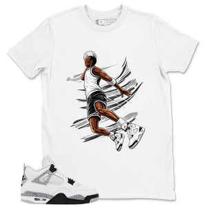 White Cement 4s Zadago Shirt Air Ball Graphic