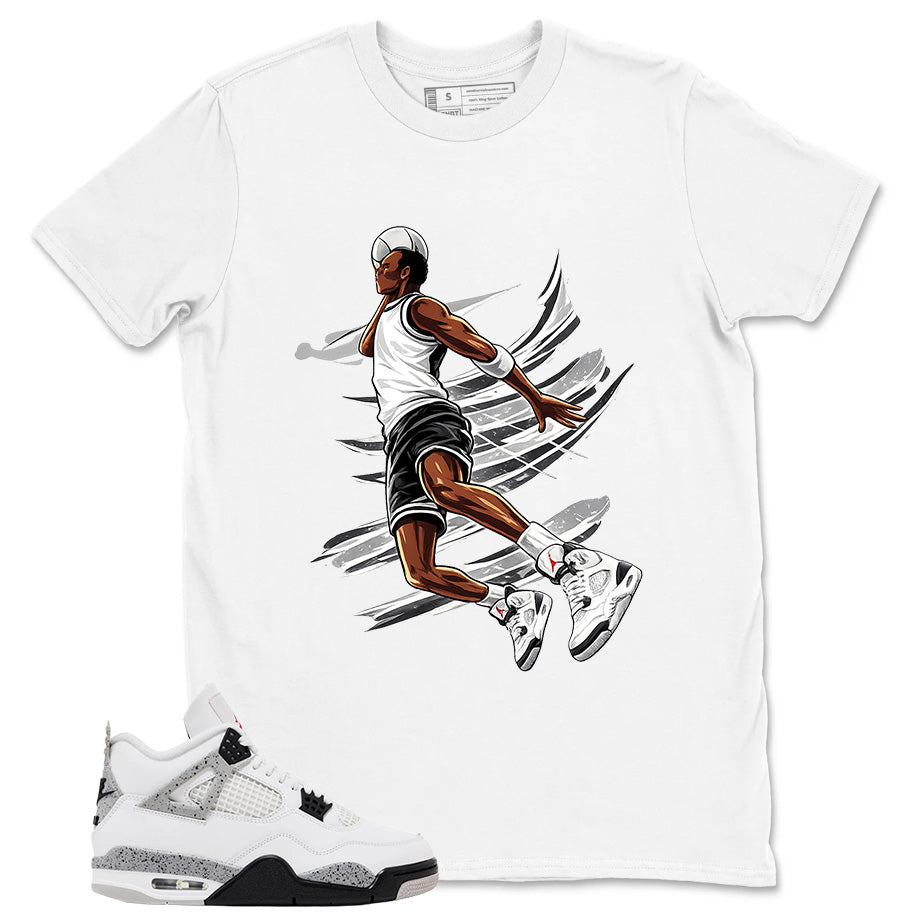 White Cement 4s Zadago Shirt Air Ball Graphic