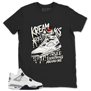 White Cement 4s Zadago Shirt Kream Kicks Graphic
