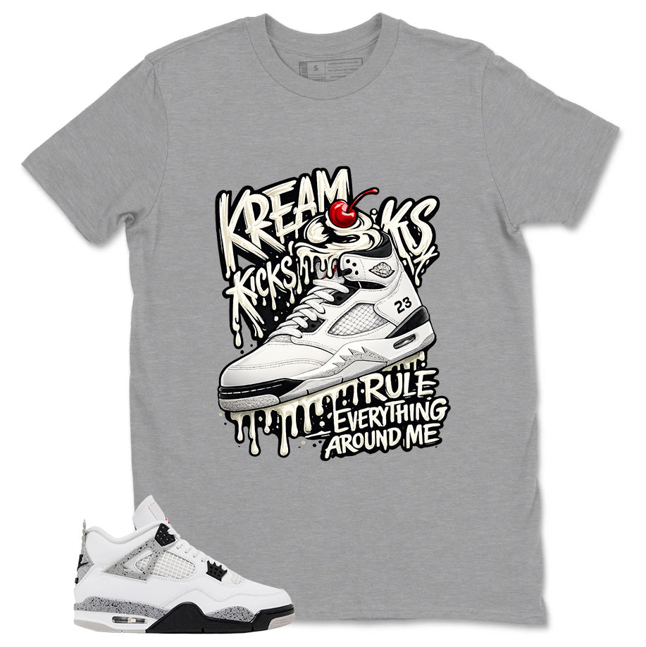 White Cement 4s Zadago Shirt Kream Kicks Graphic