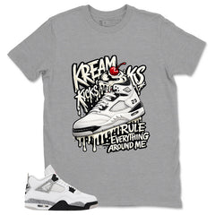 White Cement 4s Zadago Shirt Kream Kicks Graphic