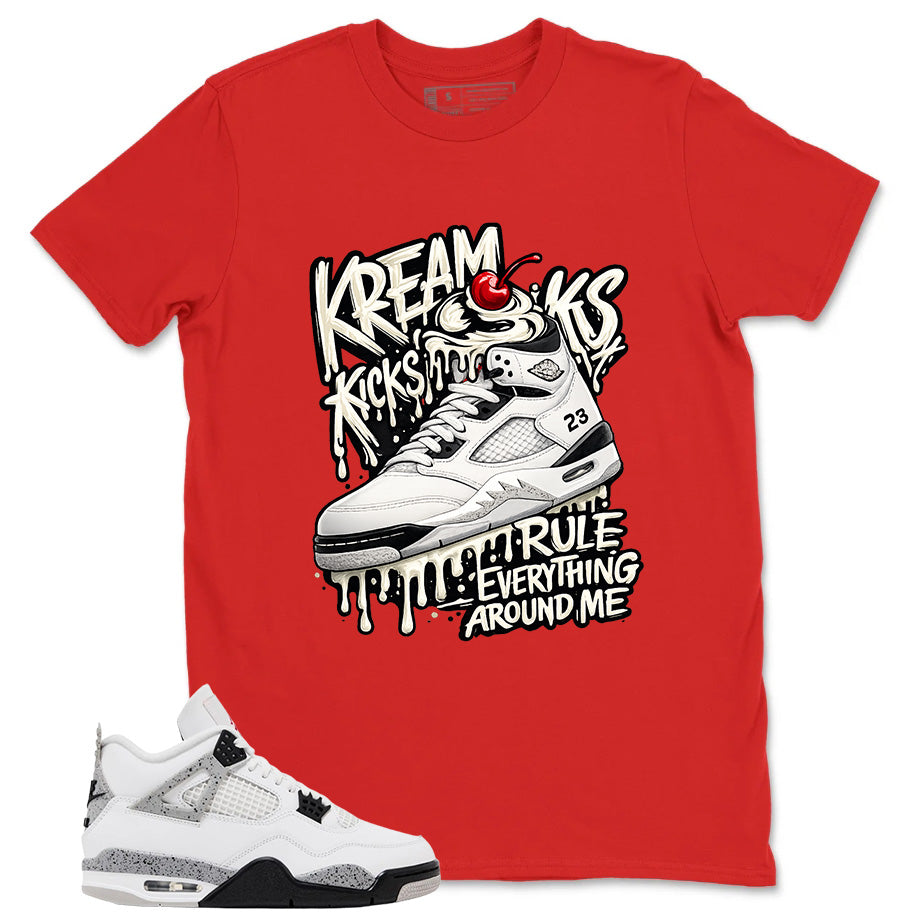 White Cement 4s Zadago Shirt Kream Kicks Graphic