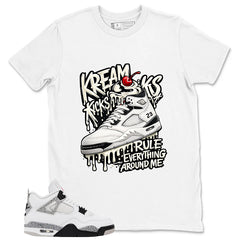 White Cement 4s Zadago Shirt Kream Kicks Graphic