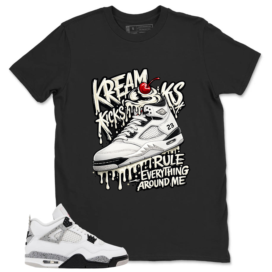 White Cement 4s Zadago Shirt Kream Kicks Graphic