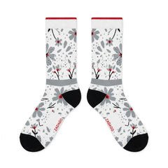 White Cement Socks – Air Jordan 4 Retro OG 2025 Inspired Mid-Calf Unisex Crew Socks