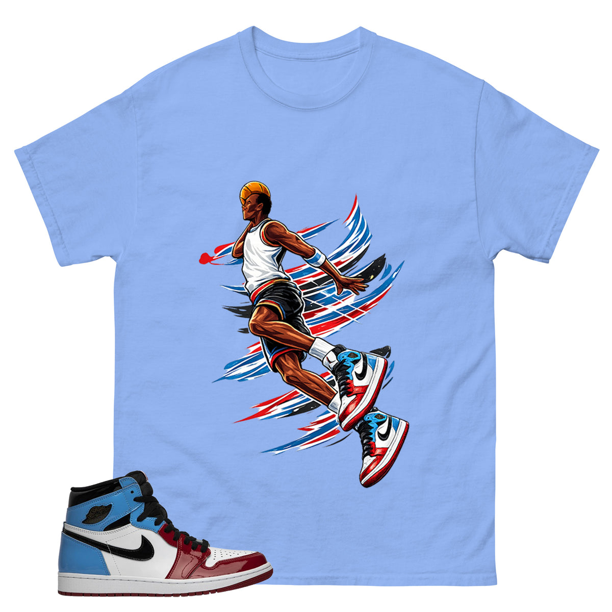 White Fearless 1s Zadago Shirt Air Ball Graphic