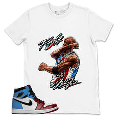 White Fearless 1s Zadago Shirt Flight Victory MJ Graphic