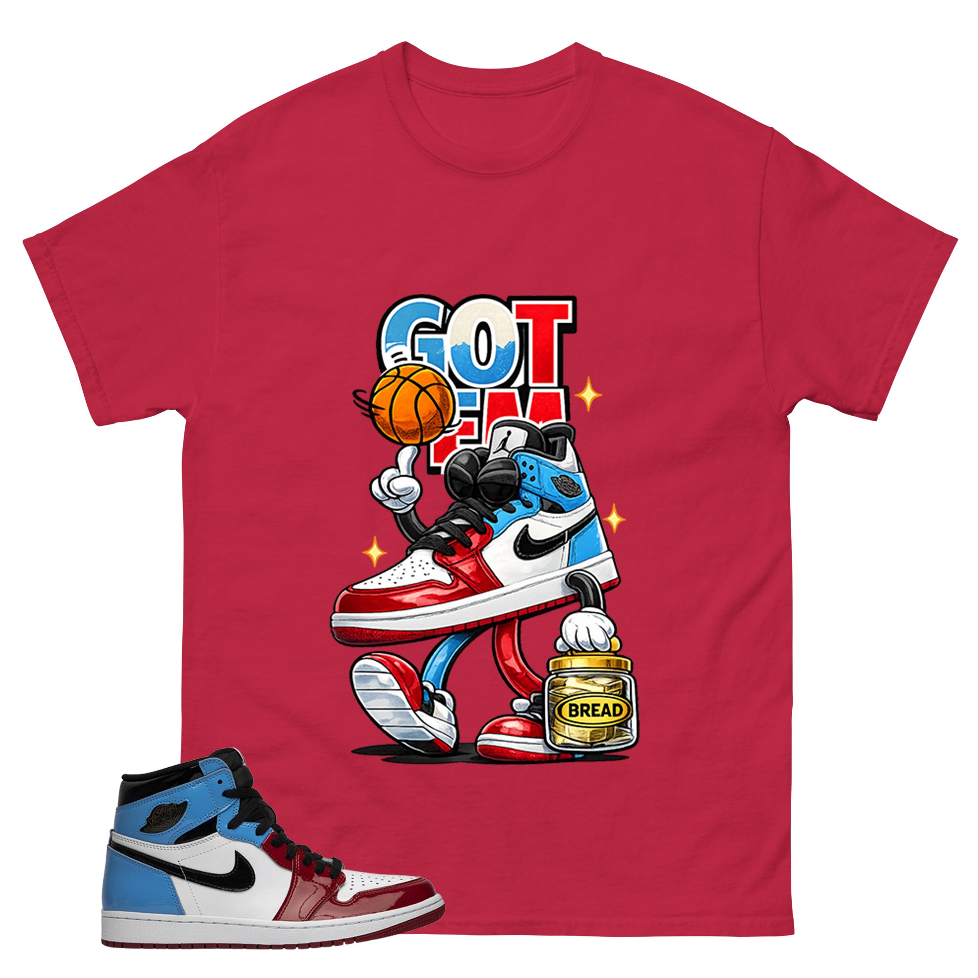 White Fearless 1s Zadago Shirt Got Em Bread Graphic