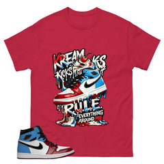 White Fearless 1s Zadago Shirt Kream Kicks Graphic