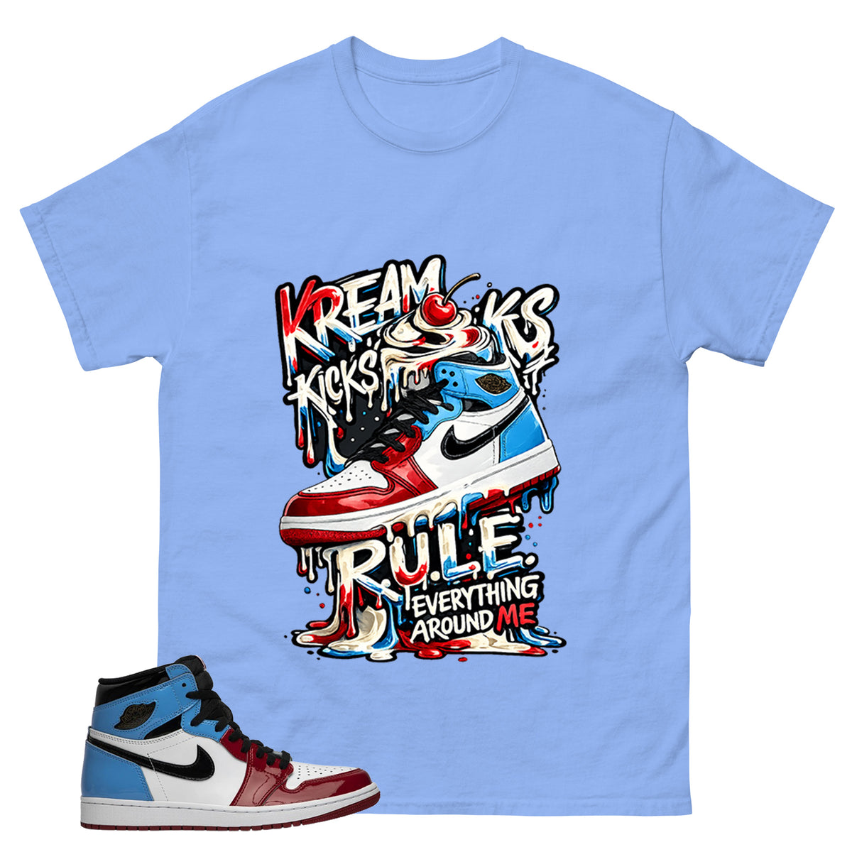 White Fearless 1s Zadago Shirt Kream Kicks Graphic