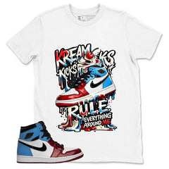 White Fearless 1s Zadago Shirt Kream Kicks Graphic