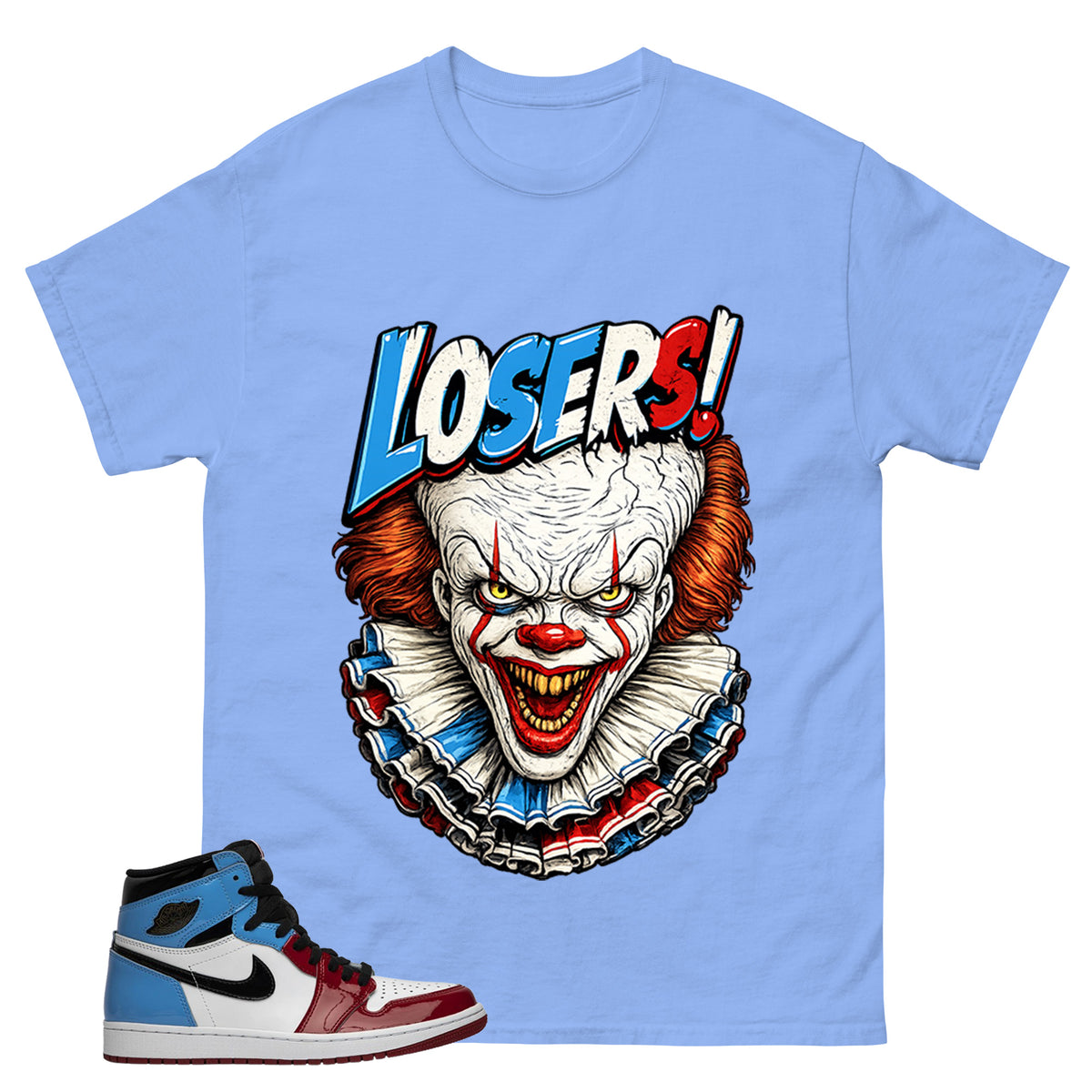White Fearless 1s Zadago Shirt Loser IT Graphic
