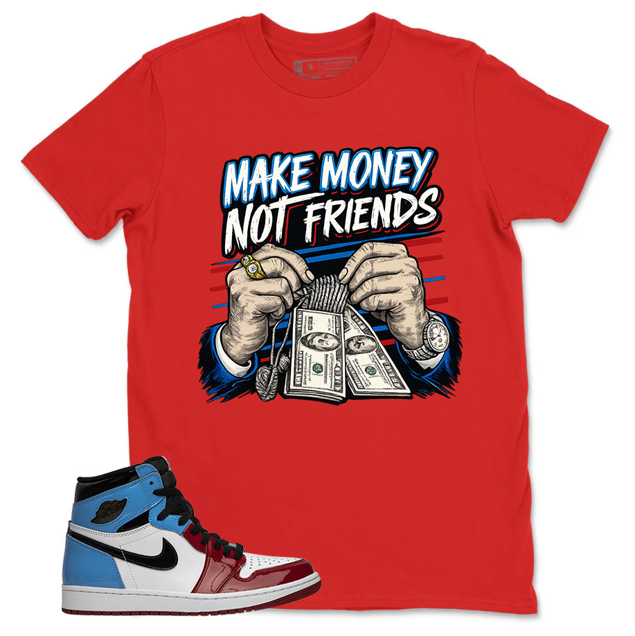 White Fearless 1s Zadago Shirt Make Money Not Friend Graphic