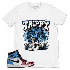 White Fearless 1s Zadago Shirt Trippy Skull Graphic