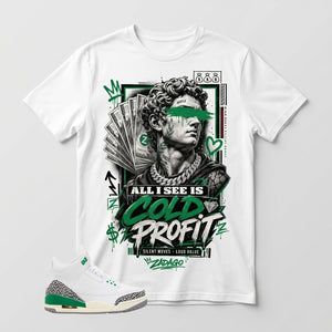 White Lucky Green 3s Zadago Shirt Cold Profit Graphic