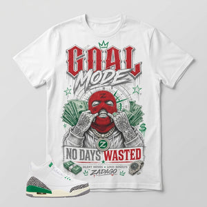 White Lucky Green 3s Zadago Shirt Goal Mode Graphic