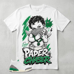 White Lucky Green 3s Zadago Shirt Paper Chaser Graphic
