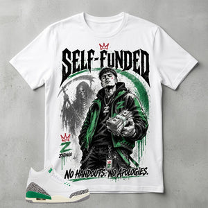 White Lucky Green 3s Zadago Shirt Self-Funded Graphic