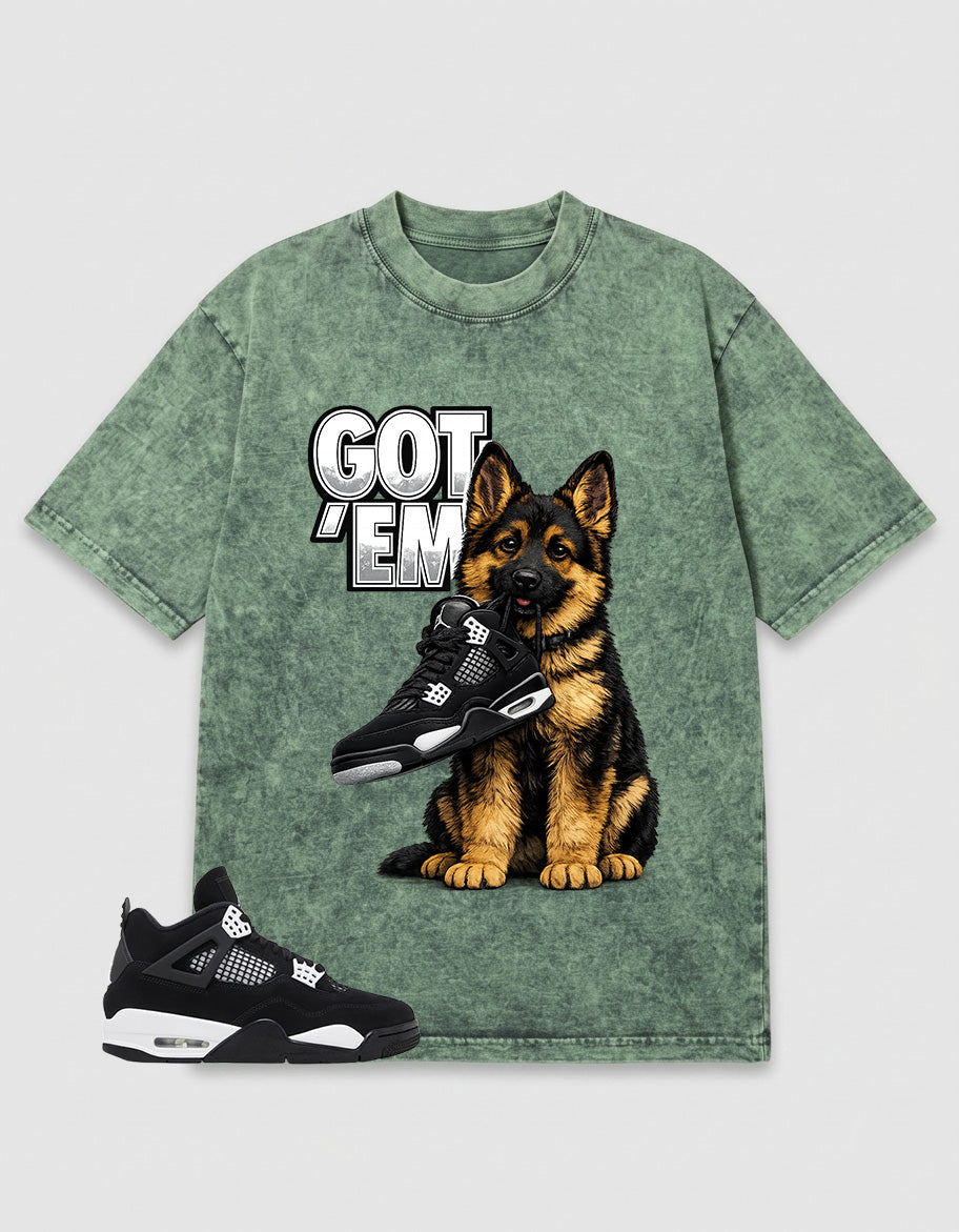 White Thunder 4s Zadago Washed T-shirt Got 'Em GS Graphic